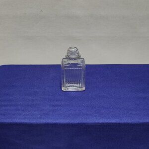 Cutex Ribbed Clear Glass Bottle Cosmetic Antique Collectible Aesthetic Decor